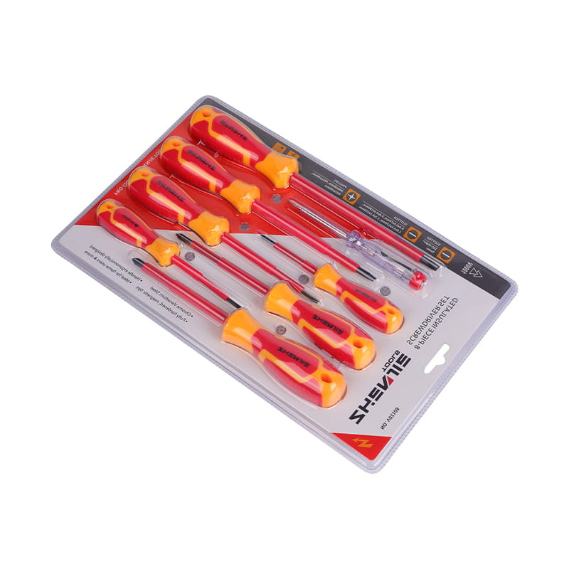 Kit de tournevis Phillips à fente isolé, 8 pièces