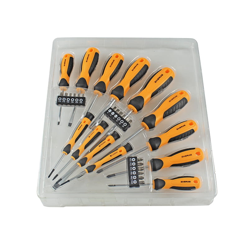 Jeu d'embouts de tournevis Phillips Pozidriv Torx carré CRV à fente, 31 pièces