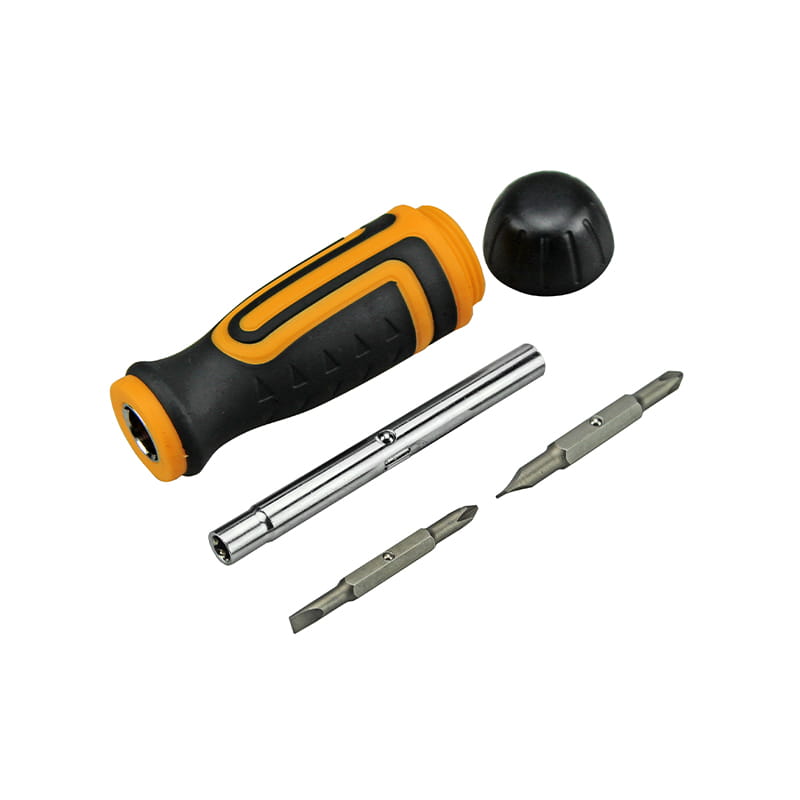 Tournevis 6 en 1 porte-embout CRV et jeu d'embouts CRV