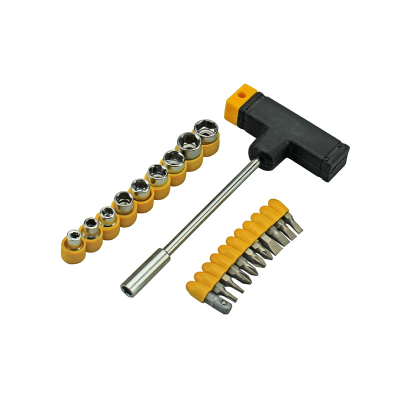 Jeu de douilles et d'embouts Torx Pozidriv Phillips fendus, 21 pièces