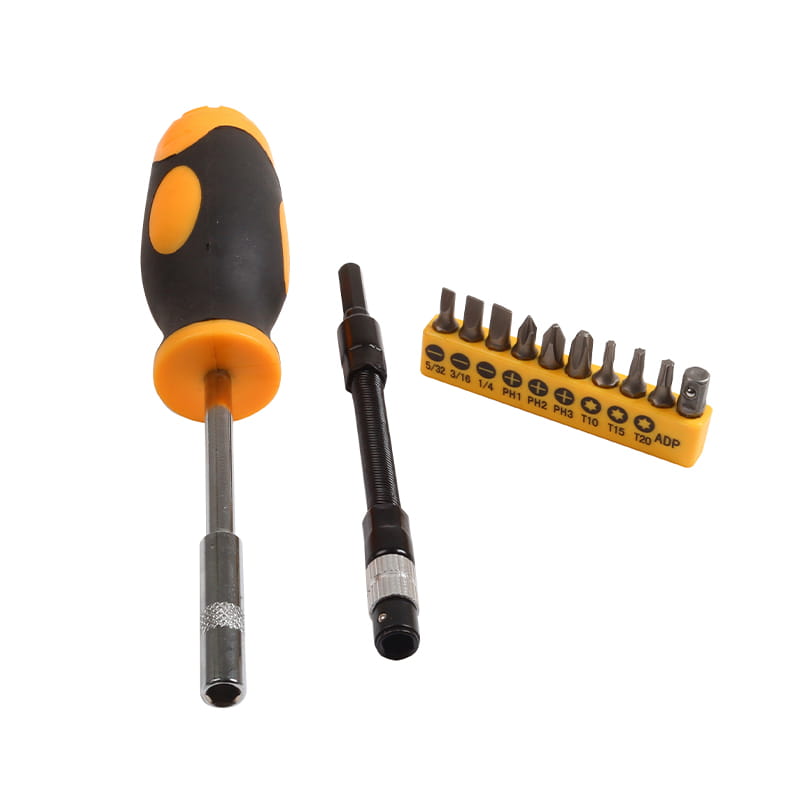 Jeu d'embouts Phillips Torx CRV à fente pour tube flexible 12 pièces