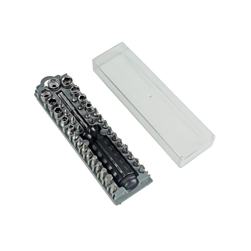 Jeu d'embouts Phillips Pozidriv Torx hexagonaux CRV à fente, 38 pièces