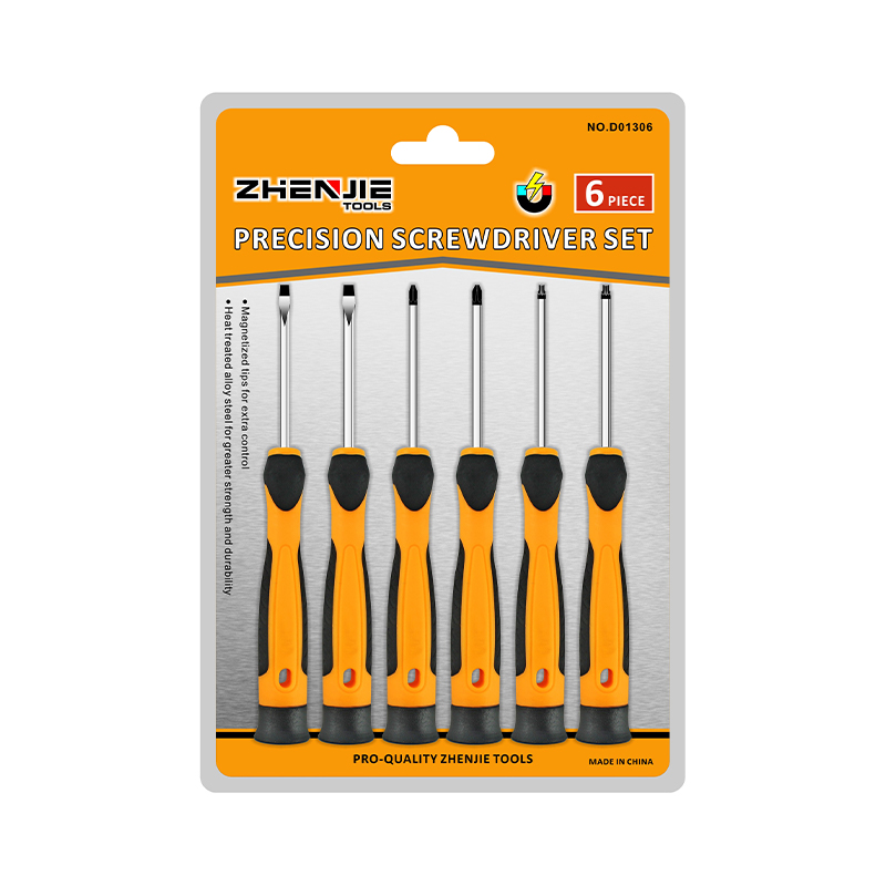Jeu de tournevis de précision Phillips Torx à fente, emballage Double Blister, 6 pièces