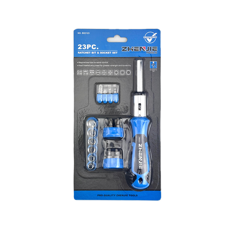 Jeu de bit à cliquet et de socket 23pc